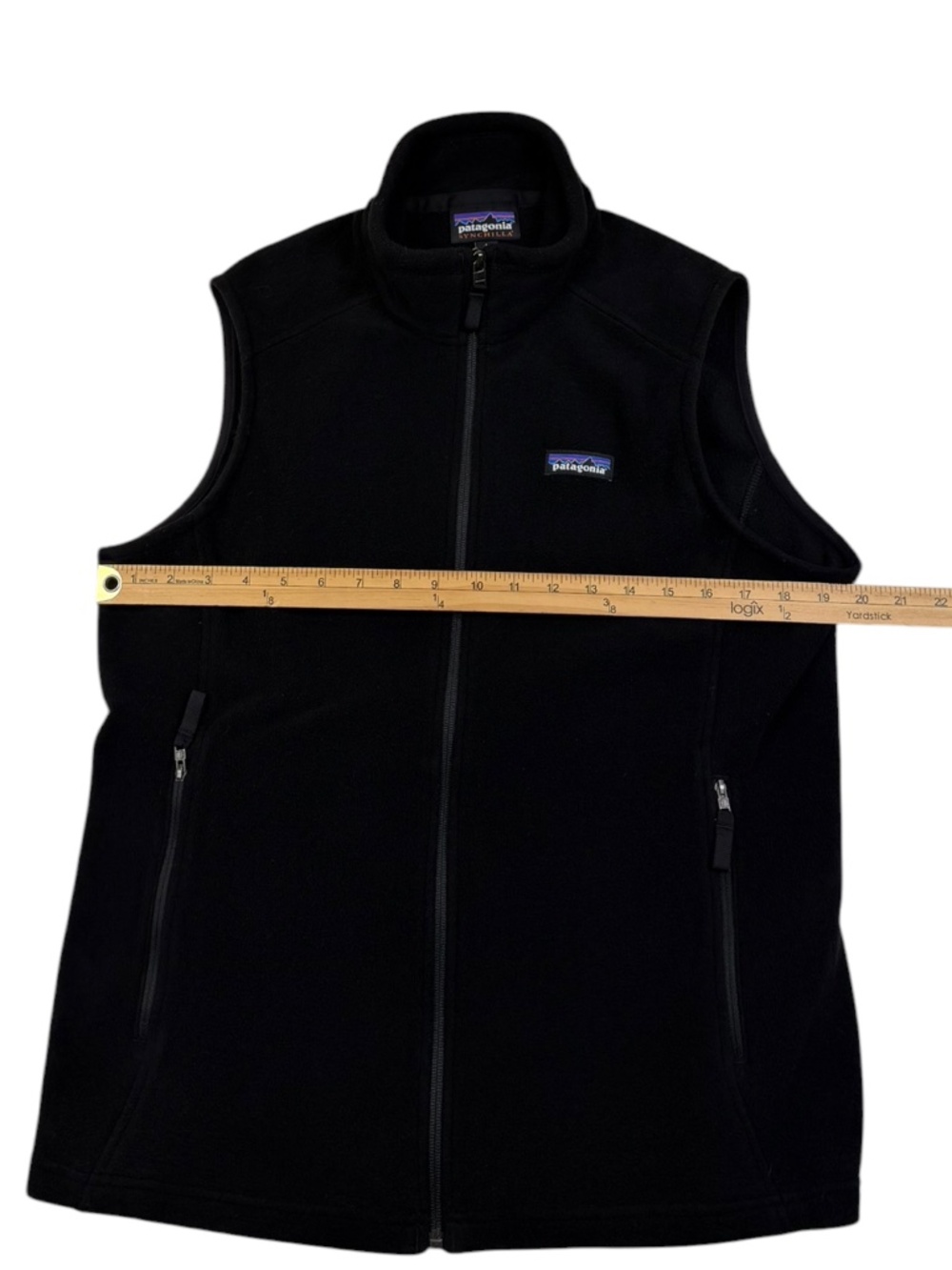 Patagonia Synchilla Fleece Vest Womens Large Black Full Zip Style 23015 - Picture 11 of 11